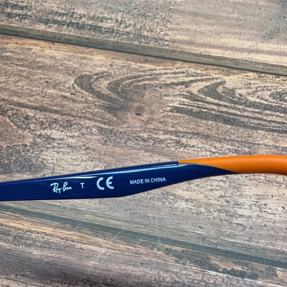 Ray-Ban RB 1586 3775 Blue Orange Cat Eye Eyeglass Frames 47-16-130